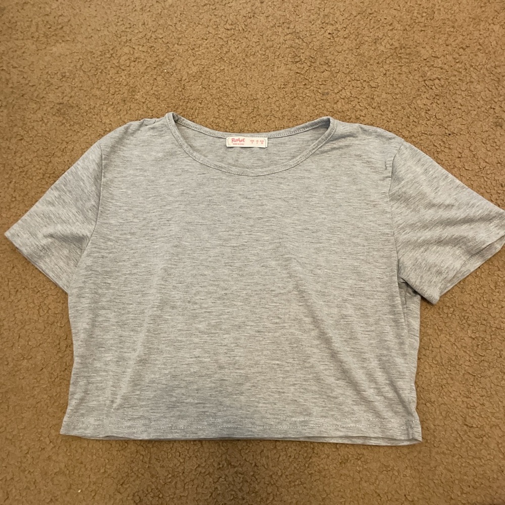 Grey cropped t-Shirt